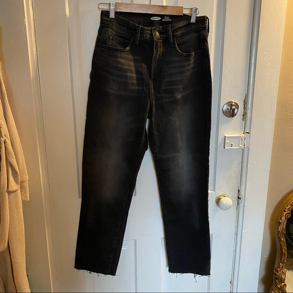 Old Navy Sky-Hi Straight Extra High Rise Jeans